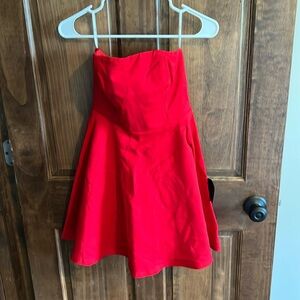 Lulus red strapless dress size small never worn